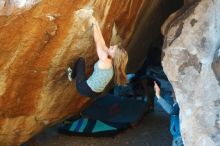 Bouldering in Hueco Tanks on 12/22/2018 with Blue Lizard Climbing and Yoga

Filename: SRM_20181222_1731220.jpg
Aperture: f/2.8
Shutter Speed: 1/400
Body: Canon EOS-1D Mark II
Lens: Canon EF 50mm f/1.8 II