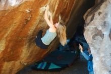 Bouldering in Hueco Tanks on 12/22/2018 with Blue Lizard Climbing and Yoga

Filename: SRM_20181222_1731221.jpg
Aperture: f/2.8
Shutter Speed: 1/400
Body: Canon EOS-1D Mark II
Lens: Canon EF 50mm f/1.8 II