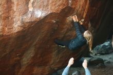 Bouldering in Hueco Tanks on 12/22/2018 with Blue Lizard Climbing and Yoga

Filename: SRM_20181222_1742400.jpg
Aperture: f/2.2
Shutter Speed: 1/320
Body: Canon EOS-1D Mark II
Lens: Canon EF 50mm f/1.8 II