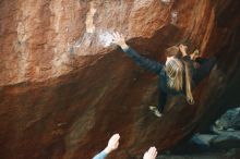 Bouldering in Hueco Tanks on 12/22/2018 with Blue Lizard Climbing and Yoga

Filename: SRM_20181222_1742430.jpg
Aperture: f/2.2
Shutter Speed: 1/400
Body: Canon EOS-1D Mark II
Lens: Canon EF 50mm f/1.8 II