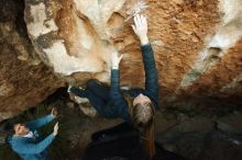 Bouldering in Hueco Tanks on 12/22/2018 with Blue Lizard Climbing and Yoga

Filename: SRM_20181222_1751510.jpg
Aperture: f/4.0
Shutter Speed: 1/250
Body: Canon EOS-1D Mark II
Lens: Canon EF 16-35mm f/2.8 L