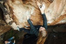 Bouldering in Hueco Tanks on 12/22/2018 with Blue Lizard Climbing and Yoga

Filename: SRM_20181222_1751560.jpg
Aperture: f/4.0
Shutter Speed: 1/250
Body: Canon EOS-1D Mark II
Lens: Canon EF 16-35mm f/2.8 L