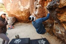 Bouldering in Hueco Tanks on 12/23/2018 with Blue Lizard Climbing and Yoga

Filename: SRM_20181223_1039000.jpg
Aperture: f/4.0
Shutter Speed: 1/250
Body: Canon EOS-1D Mark II
Lens: Canon EF 16-35mm f/2.8 L