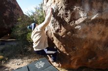 Bouldering in Hueco Tanks on 12/23/2018 with Blue Lizard Climbing and Yoga

Filename: SRM_20181223_1049180.jpg
Aperture: f/8.0
Shutter Speed: 1/80
Body: Canon EOS-1D Mark II
Lens: Canon EF 16-35mm f/2.8 L