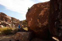 Bouldering in Hueco Tanks on 12/23/2018 with Blue Lizard Climbing and Yoga

Filename: SRM_20181223_1055380.jpg
Aperture: f/8.0
Shutter Speed: 1/400
Body: Canon EOS-1D Mark II
Lens: Canon EF 16-35mm f/2.8 L