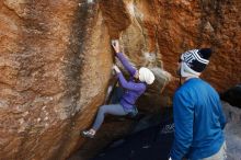 Bouldering in Hueco Tanks on 12/23/2018 with Blue Lizard Climbing and Yoga

Filename: SRM_20181223_1059100.jpg
Aperture: f/5.6
Shutter Speed: 1/160
Body: Canon EOS-1D Mark II
Lens: Canon EF 16-35mm f/2.8 L