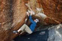 Bouldering in Hueco Tanks on 12/23/2018 with Blue Lizard Climbing and Yoga

Filename: SRM_20181223_1114410.jpg
Aperture: f/4.5
Shutter Speed: 1/250
Body: Canon EOS-1D Mark II
Lens: Canon EF 16-35mm f/2.8 L