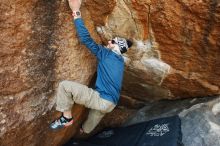 Bouldering in Hueco Tanks on 12/23/2018 with Blue Lizard Climbing and Yoga

Filename: SRM_20181223_1114430.jpg
Aperture: f/4.5
Shutter Speed: 1/200
Body: Canon EOS-1D Mark II
Lens: Canon EF 16-35mm f/2.8 L