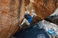 Bouldering in Hueco Tanks on 12/23/2018 with Blue Lizard Climbing and Yoga

Filename: SRM_20181223_1116270.jpg
Aperture: f/4.5
Shutter Speed: 1/250
Body: Canon EOS-1D Mark II
Lens: Canon EF 16-35mm f/2.8 L