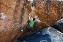 Bouldering in Hueco Tanks on 12/23/2018 with Blue Lizard Climbing and Yoga

Filename: SRM_20181223_1123490.jpg
Aperture: f/4.0
Shutter Speed: 1/250
Body: Canon EOS-1D Mark II
Lens: Canon EF 16-35mm f/2.8 L