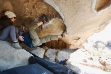 Bouldering in Hueco Tanks on 12/23/2018 with Blue Lizard Climbing and Yoga

Filename: SRM_20181223_1211530.jpg
Aperture: f/5.6
Shutter Speed: 1/160
Body: Canon EOS-1D Mark II
Lens: Canon EF 16-35mm f/2.8 L