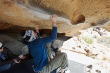 Bouldering in Hueco Tanks on 12/23/2018 with Blue Lizard Climbing and Yoga

Filename: SRM_20181223_1212140.jpg
Aperture: f/5.6
Shutter Speed: 1/320
Body: Canon EOS-1D Mark II
Lens: Canon EF 16-35mm f/2.8 L