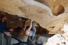Bouldering in Hueco Tanks on 12/23/2018 with Blue Lizard Climbing and Yoga

Filename: SRM_20181223_1215180.jpg
Aperture: f/5.6
Shutter Speed: 1/320
Body: Canon EOS-1D Mark II
Lens: Canon EF 16-35mm f/2.8 L