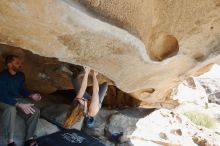 Bouldering in Hueco Tanks on 12/23/2018 with Blue Lizard Climbing and Yoga

Filename: SRM_20181223_1215200.jpg
Aperture: f/5.6
Shutter Speed: 1/250
Body: Canon EOS-1D Mark II
Lens: Canon EF 16-35mm f/2.8 L