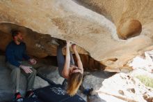 Bouldering in Hueco Tanks on 12/23/2018 with Blue Lizard Climbing and Yoga

Filename: SRM_20181223_1215220.jpg
Aperture: f/5.6
Shutter Speed: 1/250
Body: Canon EOS-1D Mark II
Lens: Canon EF 16-35mm f/2.8 L