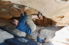 Bouldering in Hueco Tanks on 12/23/2018 with Blue Lizard Climbing and Yoga

Filename: SRM_20181223_1221010.jpg
Aperture: f/5.6
Shutter Speed: 1/160
Body: Canon EOS-1D Mark II
Lens: Canon EF 16-35mm f/2.8 L
