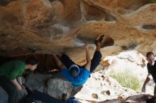 Bouldering in Hueco Tanks on 12/23/2018 with Blue Lizard Climbing and Yoga

Filename: SRM_20181223_1240420.jpg
Aperture: f/4.0
Shutter Speed: 1/400
Body: Canon EOS-1D Mark II
Lens: Canon EF 50mm f/1.8 II