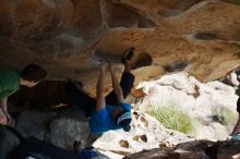 Bouldering in Hueco Tanks on 12/23/2018 with Blue Lizard Climbing and Yoga

Filename: SRM_20181223_1240450.jpg
Aperture: f/4.0
Shutter Speed: 1/640
Body: Canon EOS-1D Mark II
Lens: Canon EF 50mm f/1.8 II