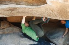 Bouldering in Hueco Tanks on 12/23/2018 with Blue Lizard Climbing and Yoga

Filename: SRM_20181223_1249390.jpg
Aperture: f/4.0
Shutter Speed: 1/160
Body: Canon EOS-1D Mark II
Lens: Canon EF 50mm f/1.8 II