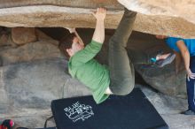 Bouldering in Hueco Tanks on 12/23/2018 with Blue Lizard Climbing and Yoga

Filename: SRM_20181223_1249450.jpg
Aperture: f/4.0
Shutter Speed: 1/200
Body: Canon EOS-1D Mark II
Lens: Canon EF 50mm f/1.8 II