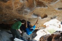 Bouldering in Hueco Tanks on 12/23/2018 with Blue Lizard Climbing and Yoga

Filename: SRM_20181223_1253350.jpg
Aperture: f/4.0
Shutter Speed: 1/320
Body: Canon EOS-1D Mark II
Lens: Canon EF 50mm f/1.8 II