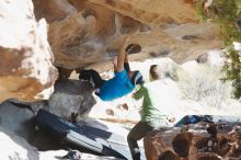 Bouldering in Hueco Tanks on 12/23/2018 with Blue Lizard Climbing and Yoga

Filename: SRM_20181223_1253450.jpg
Aperture: f/4.0
Shutter Speed: 1/320
Body: Canon EOS-1D Mark II
Lens: Canon EF 50mm f/1.8 II