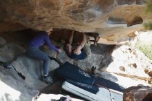 Bouldering in Hueco Tanks on 12/23/2018 with Blue Lizard Climbing and Yoga

Filename: SRM_20181223_1255460.jpg
Aperture: f/4.0
Shutter Speed: 1/320
Body: Canon EOS-1D Mark II
Lens: Canon EF 50mm f/1.8 II