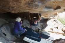 Bouldering in Hueco Tanks on 12/23/2018 with Blue Lizard Climbing and Yoga

Filename: SRM_20181223_1255480.jpg
Aperture: f/4.0
Shutter Speed: 1/320
Body: Canon EOS-1D Mark II
Lens: Canon EF 50mm f/1.8 II