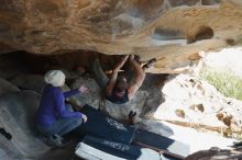 Bouldering in Hueco Tanks on 12/23/2018 with Blue Lizard Climbing and Yoga

Filename: SRM_20181223_1255490.jpg
Aperture: f/4.0
Shutter Speed: 1/320
Body: Canon EOS-1D Mark II
Lens: Canon EF 50mm f/1.8 II