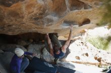 Bouldering in Hueco Tanks on 12/23/2018 with Blue Lizard Climbing and Yoga

Filename: SRM_20181223_1255550.jpg
Aperture: f/4.0
Shutter Speed: 1/320
Body: Canon EOS-1D Mark II
Lens: Canon EF 50mm f/1.8 II