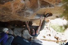 Bouldering in Hueco Tanks on 12/23/2018 with Blue Lizard Climbing and Yoga

Filename: SRM_20181223_1255560.jpg
Aperture: f/4.0
Shutter Speed: 1/320
Body: Canon EOS-1D Mark II
Lens: Canon EF 50mm f/1.8 II