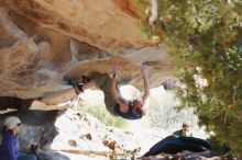 Bouldering in Hueco Tanks on 12/23/2018 with Blue Lizard Climbing and Yoga

Filename: SRM_20181223_1256130.jpg
Aperture: f/4.0
Shutter Speed: 1/320
Body: Canon EOS-1D Mark II
Lens: Canon EF 50mm f/1.8 II