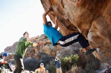 Bouldering in Hueco Tanks on 12/23/2018 with Blue Lizard Climbing and Yoga

Filename: SRM_20181223_1354330.jpg
Aperture: f/4.0
Shutter Speed: 1/1000
Body: Canon EOS-1D Mark II
Lens: Canon EF 16-35mm f/2.8 L