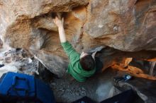 Bouldering in Hueco Tanks on 12/23/2018 with Blue Lizard Climbing and Yoga

Filename: SRM_20181223_1413020.jpg
Aperture: f/4.5
Shutter Speed: 1/200
Body: Canon EOS-1D Mark II
Lens: Canon EF 16-35mm f/2.8 L