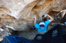 Bouldering in Hueco Tanks on 12/23/2018 with Blue Lizard Climbing and Yoga

Filename: SRM_20181223_1420540.jpg
Aperture: f/5.6
Shutter Speed: 1/100
Body: Canon EOS-1D Mark II
Lens: Canon EF 16-35mm f/2.8 L