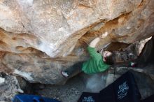 Bouldering in Hueco Tanks on 12/23/2018 with Blue Lizard Climbing and Yoga

Filename: SRM_20181223_1423510.jpg
Aperture: f/4.0
Shutter Speed: 1/250
Body: Canon EOS-1D Mark II
Lens: Canon EF 16-35mm f/2.8 L