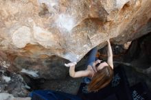 Bouldering in Hueco Tanks on 12/23/2018 with Blue Lizard Climbing and Yoga

Filename: SRM_20181223_1427010.jpg
Aperture: f/5.0
Shutter Speed: 1/250
Body: Canon EOS-1D Mark II
Lens: Canon EF 16-35mm f/2.8 L