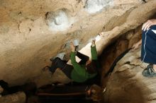 Bouldering in Hueco Tanks on 12/23/2018 with Blue Lizard Climbing and Yoga

Filename: SRM_20181223_1541160.jpg
Aperture: f/8.0
Shutter Speed: 1/250
Body: Canon EOS-1D Mark II
Lens: Canon EF 16-35mm f/2.8 L