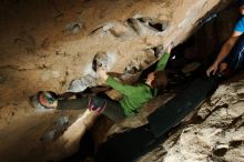 Bouldering in Hueco Tanks on 12/23/2018 with Blue Lizard Climbing and Yoga

Filename: SRM_20181223_1541530.jpg
Aperture: f/8.0
Shutter Speed: 1/250
Body: Canon EOS-1D Mark II
Lens: Canon EF 16-35mm f/2.8 L