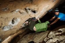 Bouldering in Hueco Tanks on 12/23/2018 with Blue Lizard Climbing and Yoga

Filename: SRM_20181223_1542100.jpg
Aperture: f/8.0
Shutter Speed: 1/250
Body: Canon EOS-1D Mark II
Lens: Canon EF 16-35mm f/2.8 L