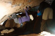 Bouldering in Hueco Tanks on 12/23/2018 with Blue Lizard Climbing and Yoga

Filename: SRM_20181223_1554370.jpg
Aperture: f/8.0
Shutter Speed: 1/250
Body: Canon EOS-1D Mark II
Lens: Canon EF 16-35mm f/2.8 L