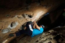 Bouldering in Hueco Tanks on 12/23/2018 with Blue Lizard Climbing and Yoga

Filename: SRM_20181223_1601360.jpg
Aperture: f/8.0
Shutter Speed: 1/250
Body: Canon EOS-1D Mark II
Lens: Canon EF 16-35mm f/2.8 L