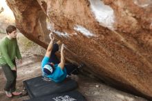 Bouldering in Hueco Tanks on 12/23/2018 with Blue Lizard Climbing and Yoga

Filename: SRM_20181223_1655170.jpg
Aperture: f/2.8
Shutter Speed: 1/320
Body: Canon EOS-1D Mark II
Lens: Canon EF 50mm f/1.8 II