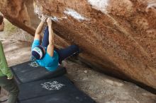 Bouldering in Hueco Tanks on 12/23/2018 with Blue Lizard Climbing and Yoga

Filename: SRM_20181223_1655270.jpg
Aperture: f/2.8
Shutter Speed: 1/250
Body: Canon EOS-1D Mark II
Lens: Canon EF 50mm f/1.8 II