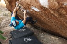 Bouldering in Hueco Tanks on 12/23/2018 with Blue Lizard Climbing and Yoga

Filename: SRM_20181223_1655360.jpg
Aperture: f/2.8
Shutter Speed: 1/320
Body: Canon EOS-1D Mark II
Lens: Canon EF 50mm f/1.8 II