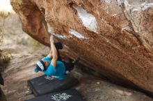 Bouldering in Hueco Tanks on 12/23/2018 with Blue Lizard Climbing and Yoga

Filename: SRM_20181223_1701090.jpg
Aperture: f/2.8
Shutter Speed: 1/320
Body: Canon EOS-1D Mark II
Lens: Canon EF 50mm f/1.8 II