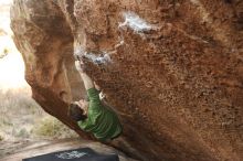 Bouldering in Hueco Tanks on 12/23/2018 with Blue Lizard Climbing and Yoga

Filename: SRM_20181223_1702500.jpg
Aperture: f/2.8
Shutter Speed: 1/250
Body: Canon EOS-1D Mark II
Lens: Canon EF 50mm f/1.8 II