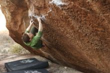 Bouldering in Hueco Tanks on 12/23/2018 with Blue Lizard Climbing and Yoga

Filename: SRM_20181223_1702530.jpg
Aperture: f/2.8
Shutter Speed: 1/250
Body: Canon EOS-1D Mark II
Lens: Canon EF 50mm f/1.8 II