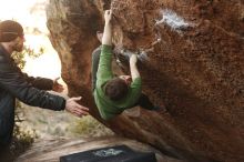 Bouldering in Hueco Tanks on 12/23/2018 with Blue Lizard Climbing and Yoga

Filename: SRM_20181223_1703000.jpg
Aperture: f/2.8
Shutter Speed: 1/400
Body: Canon EOS-1D Mark II
Lens: Canon EF 50mm f/1.8 II