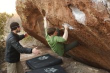 Bouldering in Hueco Tanks on 12/23/2018 with Blue Lizard Climbing and Yoga

Filename: SRM_20181223_1704291.jpg
Aperture: f/2.8
Shutter Speed: 1/320
Body: Canon EOS-1D Mark II
Lens: Canon EF 50mm f/1.8 II